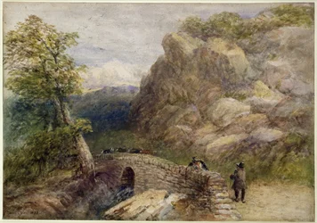 Uitzicht in Noord-Wales, 1858